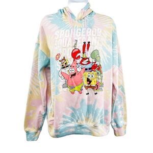 Spongebob Squarepants Tie Dye Hoodie Sweatshirt Graphic Nickelodeon Y2K